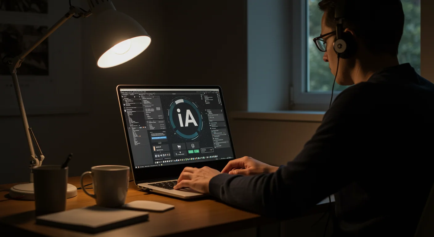 Profesional técnico implementando soluciones de IA generativa en el trabajo mediante arquitecturas de modelos de lenguaje.