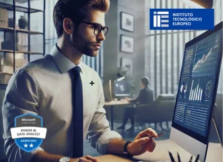 imagen de hombre estudioso en power bi para ser analista de datos